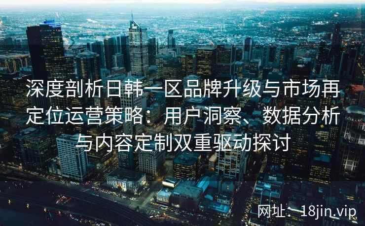 深度剖析日韩一区品牌升级与市场再定位运营策略：用户洞察、数据分析与内容定制双重驱动探讨